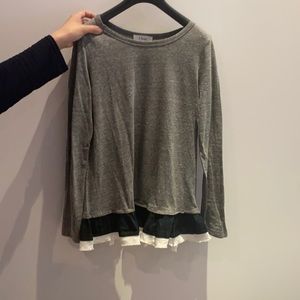 Shirt with frill